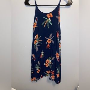 Navy blue floral dress